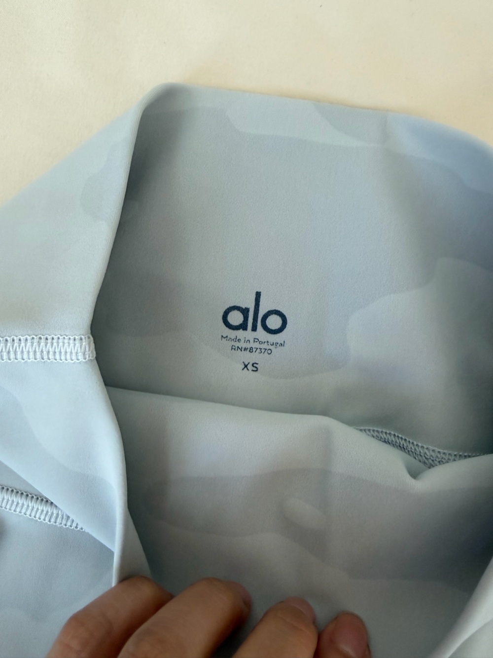 ALO Yoga High-Waist White Biker Shorts - Picture 3 of 4